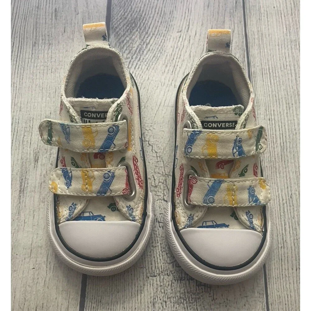 Car Converse All Stars Little Boy Toddler Shoes, Size 5